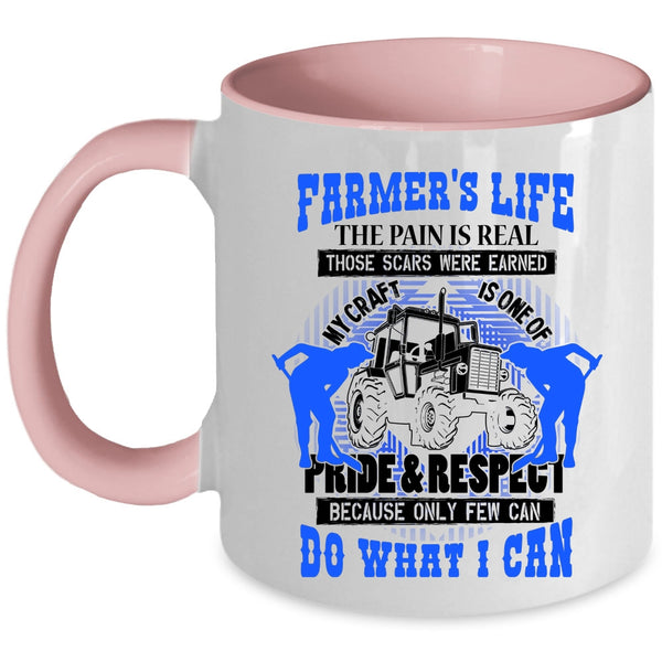 Best Gift For Farmer Coffee Mug, Farmer's Life Accent Mug