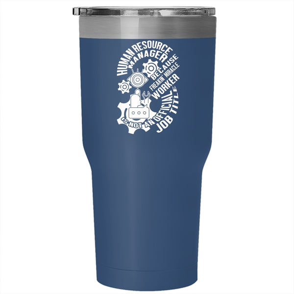 Human Resource Manager Tumbler 30 oz Stainless Steel, Cool Job Title Travel Mug