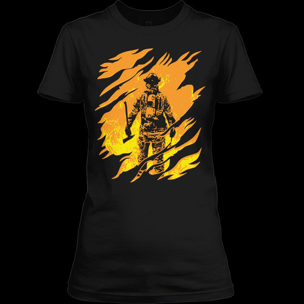 A black t-shirt with the shopify logo