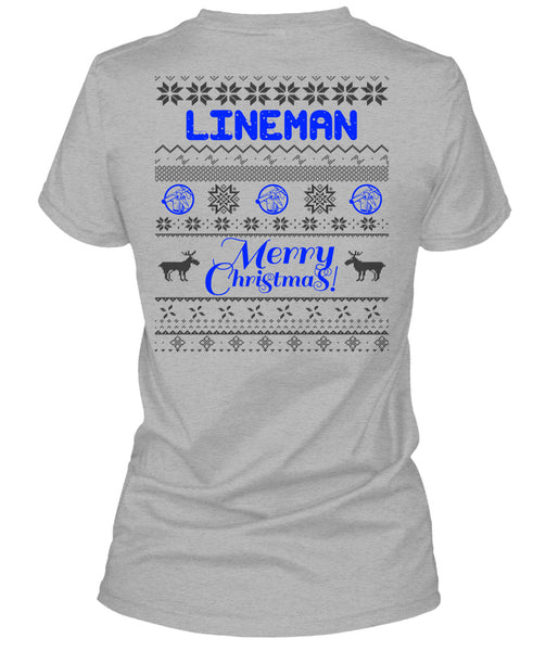 Lineman Merry Christmas T Shirt, I Love Lineman T Shirt