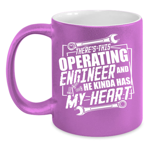 This Operating Engineer Kinda My Heart Coffee Mug, Cool Coffee Cup