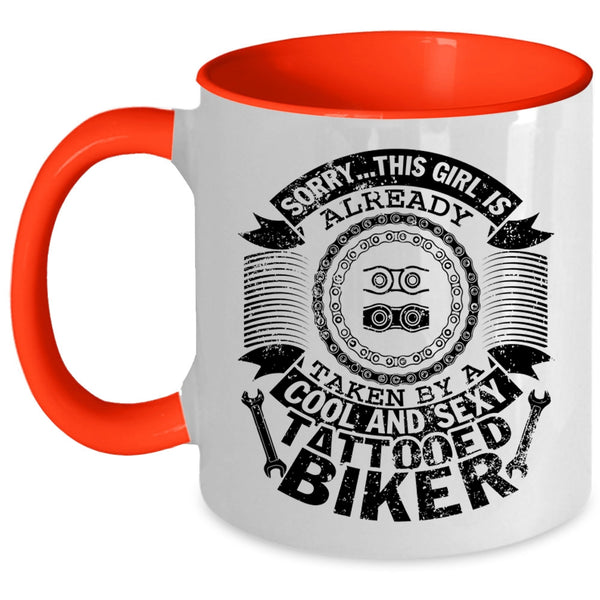 Marry Coffee Mug, This Girl Already Taken By A Cool Tattooed Biker Accent Mug