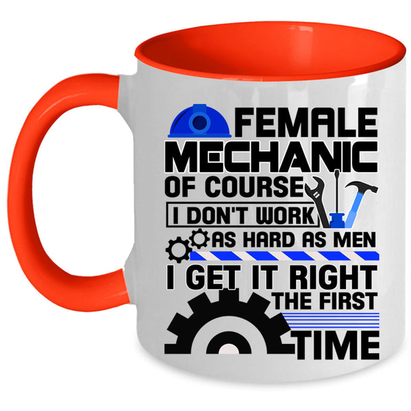 Cute Gift For My Wife Coffee Mug, Female Mechanic Accent Mug