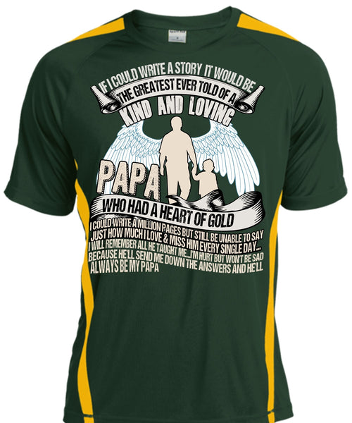 Papa Who Had A Heart Of Gold T Shirt, Kind And Loving T Shirt, Cool Shirt
