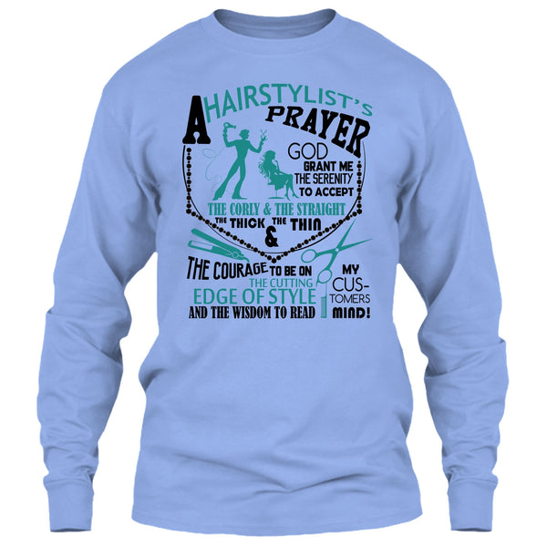 A Hair Stylist's Prayer T Shirt, Coolest Hair Stylist T Shirt
