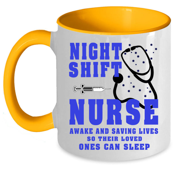 Cute Nurses Coffee Mug, Night Shift Nurse Accent Mug