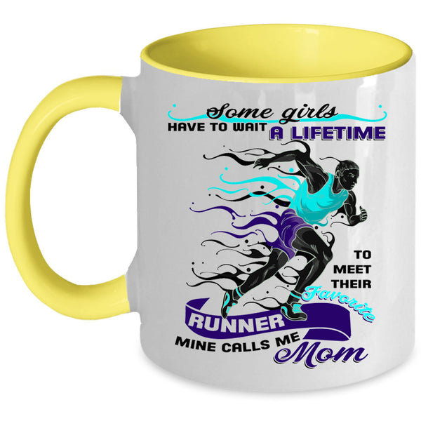 Mine Calls Me Mom Coffee Mug, Favorite Runner Accent Mug
