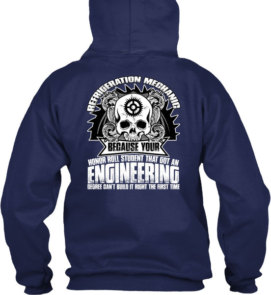 Refrigeration Mechanic T Shirt, Engineering Degree T Shirt