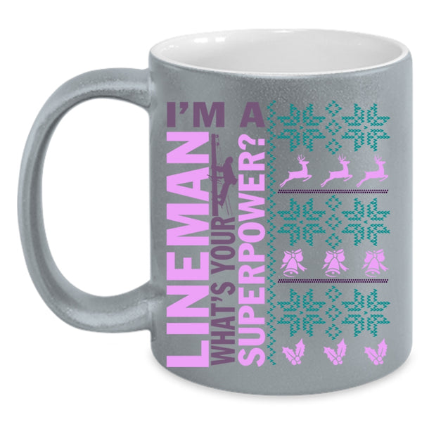 Christmas Gift For Lineman Coffee Mug, I'm A Lineman Accent Mug