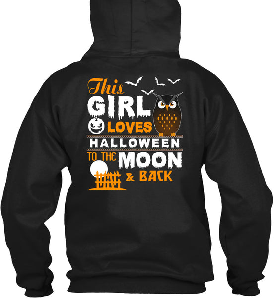 This Girl Loves Halloween To The Moon And Back T Shirt, I Love You Pumpkin T Shirt