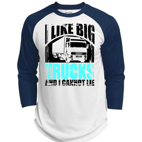Like Big Trucks T Shirt, I Love Trucking T Shirt, Awesome T-Shirts  (Polyester Game Baseball Jersey)