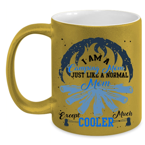 Cool Camping Mom Coffee Mug, I Am A Camping Mom Accent Mug