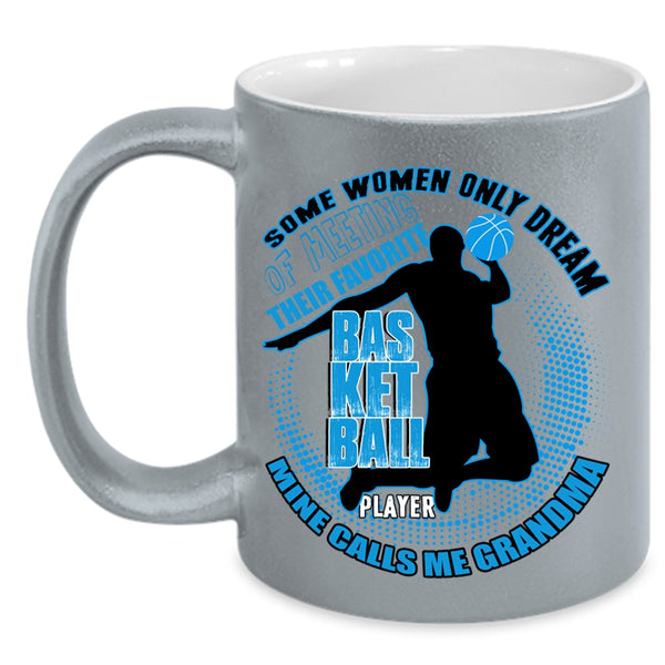 Mine Calls Me Grandma Coffee Mug, Favorite Basketball Player Accent Mug