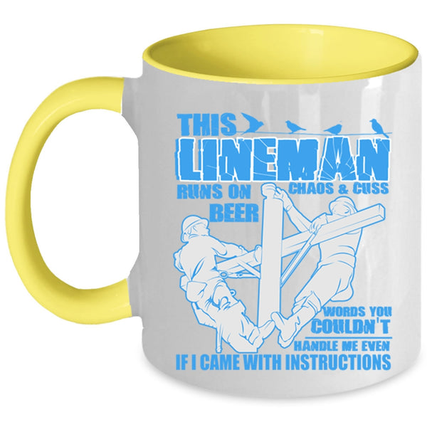 Funny Gift For Linemans Coffee Mug, Awesome Linemans Accent Mug