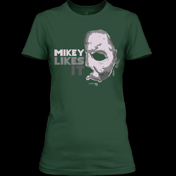 A black t-shirt with the shopify logo