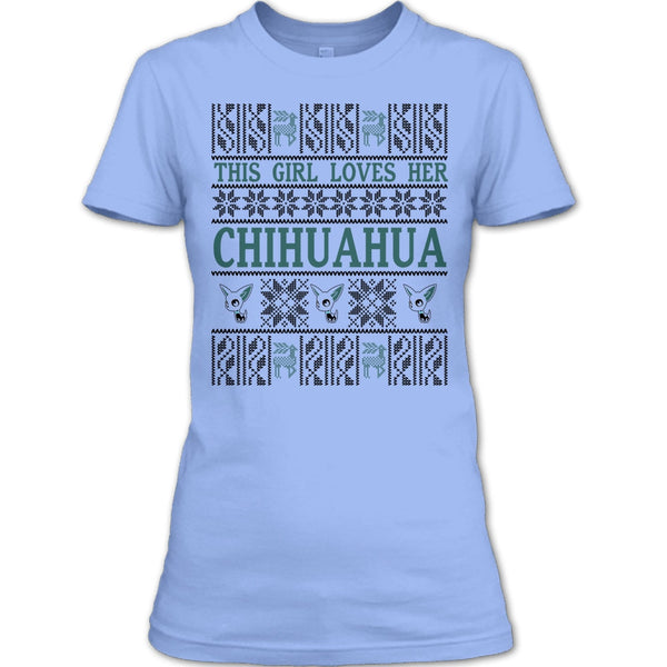 This Girl Loves Her Chihuahua T Shirt, Coolest Merry Christmas T Shirt