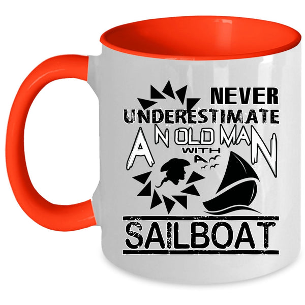 Funny Grandpas Coffee Mug, An Old Man With A Sailboat Accent Mug