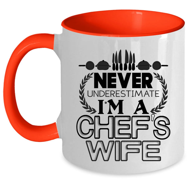 Cool Just Married Coffee Mug, I'm A Chef's Wife Accent Mug