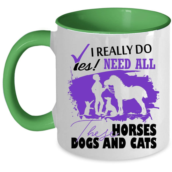 Cute Cattle Coffee Mug, Need All These Horses Dogs And Cats Accent Mug