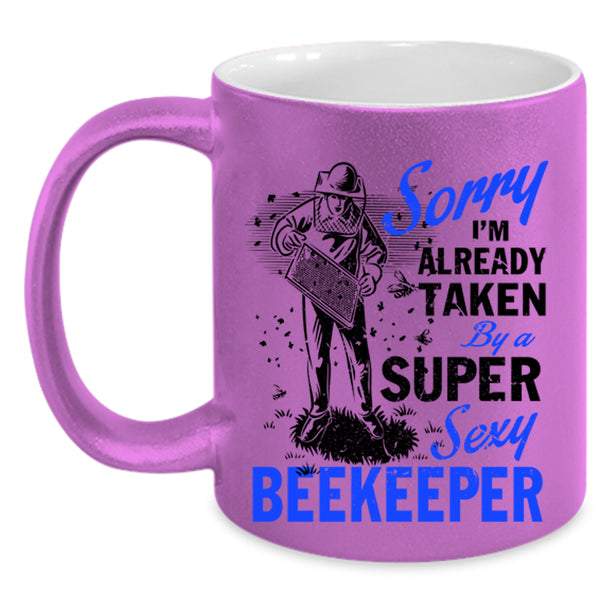Marrying Coffee Mug, I'm Already Taken By A Beekeeper Accent Mug