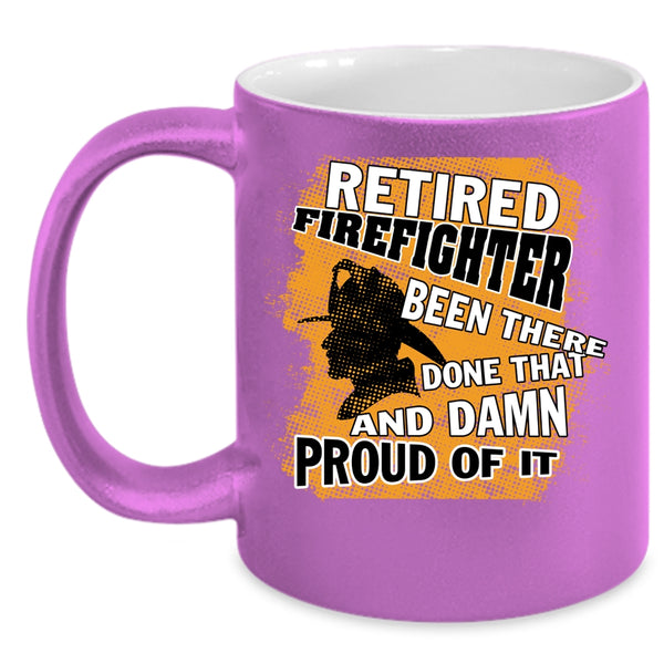 Retired Firefighter Coffee Mug, Cool Gift For Grandpa Coffee Cup