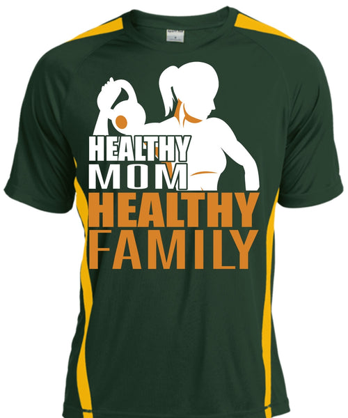 Healthy Mom Healthy Family T Shirt, Being A Mom T Shirt, Cool Shirt