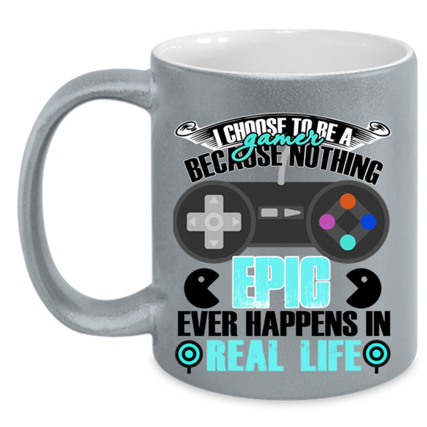 Proud To Be A Gamer Coffee Mug, I Choose To Be A Gamer Accent Mug