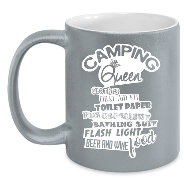 Camping Queen Coffee Mug, Beer And Wine Coffee Cup