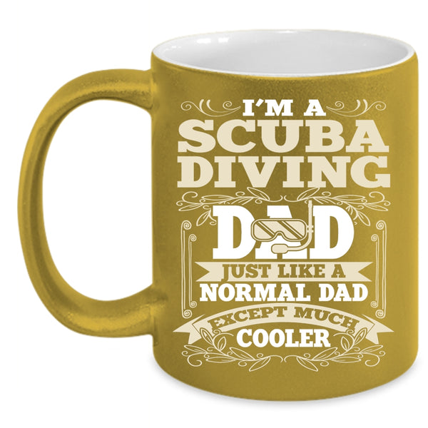 I'm A Scuba Diving Dad Coffee Mug, Cool Scuba Diving Dad Coffee Cup