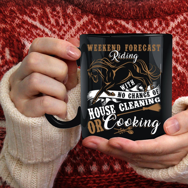 Weekend Forecast Riding Coffee Mug, Awesome Equestrians Coffee Cup