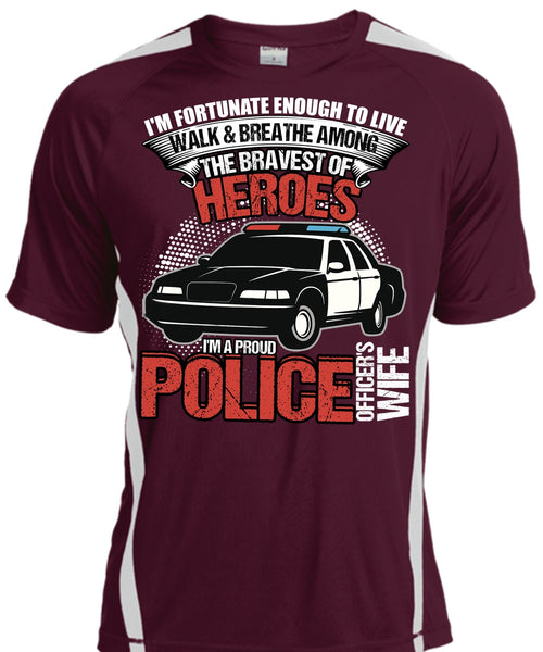 I'm A Proud Police Officer's Wife T Shirt, Being A Police T Shirt, Cool Shirt