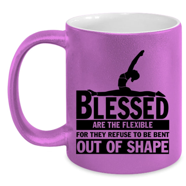 Cool Yoga Coffee Mug, Blessed Are The Flexible Accent Mug