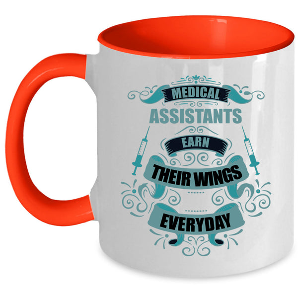 Medical Coffee Mug, Medical Assistants Earn Their Wings Accent Mug