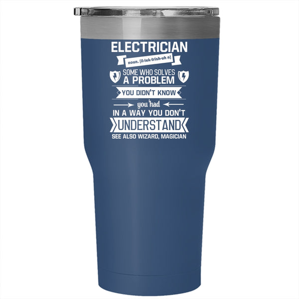 Electrician Tumbler 30 oz Stainless Steel, Best Electrician Ever Travel Mug