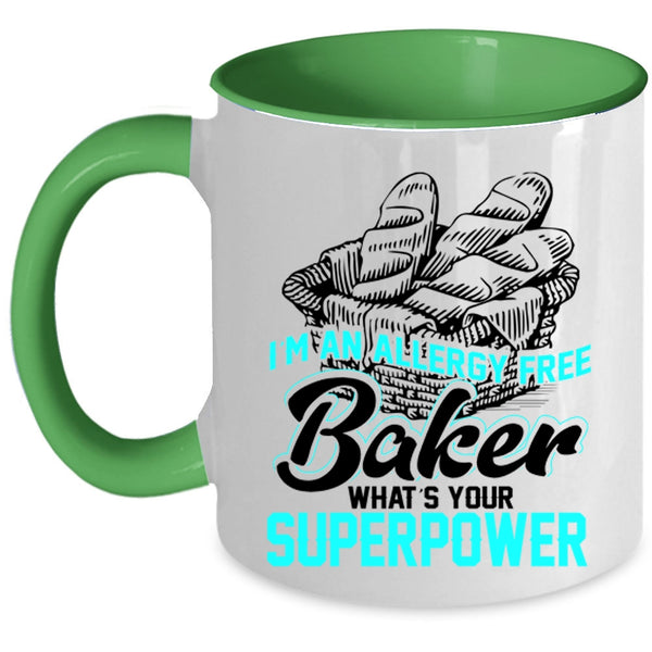 Funny Gift For Bakers Coffee Mug, I'm An Allergy Free Baker Accent Mug