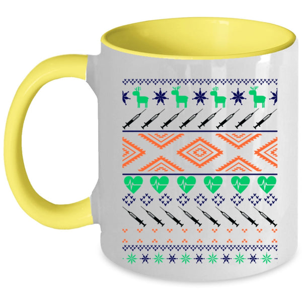 Cute Nurse Coffee Mug, Christmas Gift For Nurse Accent Mug