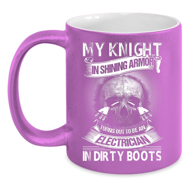 To Be An Electrician In Dirty Boots Coffee Mug, Cool Electricians Coffee Cup