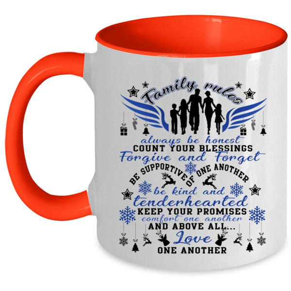 I Love My Family Coffee Mug, Family Rules Accent Mug