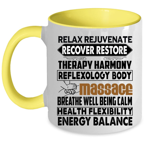Recover Restore Coffee Mug, Relax Rejuvenate Accent Mug
