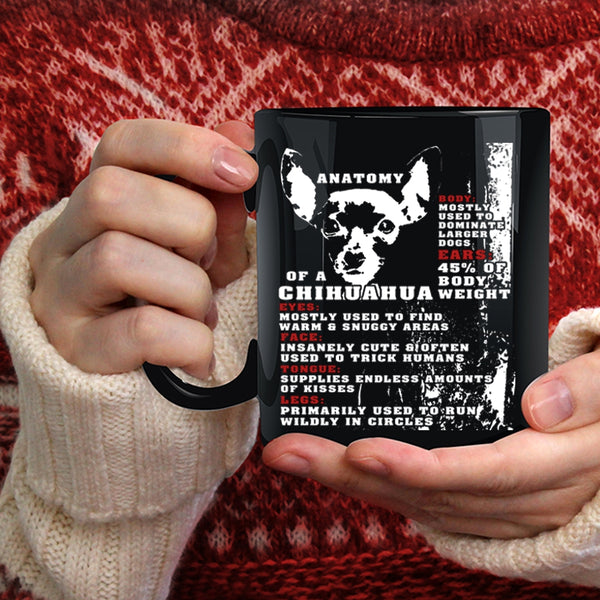 Anatomy Of A Chihuahua Coffee Mug, Cool Dogs Coffee Cup
