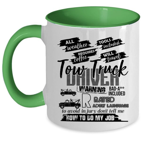 Cool Tow Trucker Driver Coffee Mug, Tow Truck Driver Accent Mug