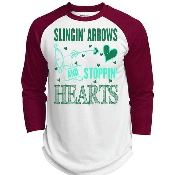 Slinging Arrows And Stopping Hearts T Shirt, Being A Husband T Shirt, Awesome T-Shirts  (Polyester Game Baseball Jersey)
