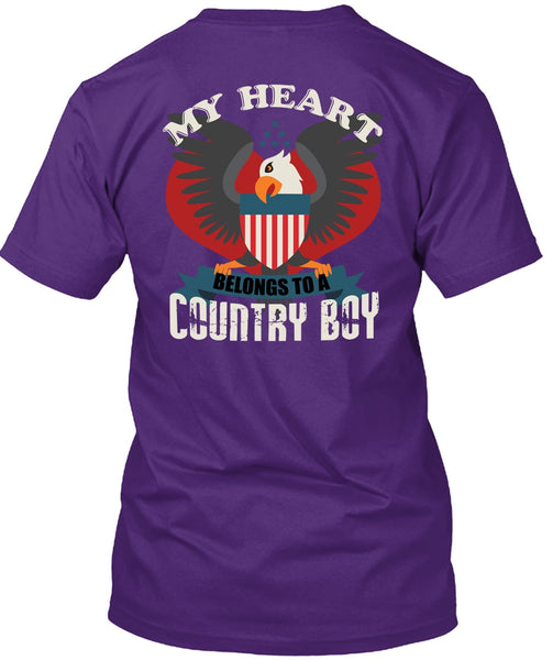 My Heart Belongs To A Country Boy T Shirt, Being A Veteran T Shirt