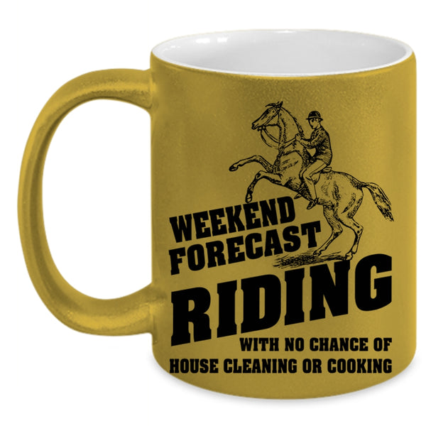Outdoor Coffee Mug, Weekend Forecast Riding Accent Mug