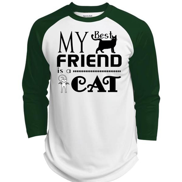 My Best Friend Is A Cat T Shirt, I Love My Cat T Shirt, Cool Pets T Shirt  (Polyester Game Baseball Jersey)