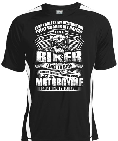 A black t-shirt with the shopify logo