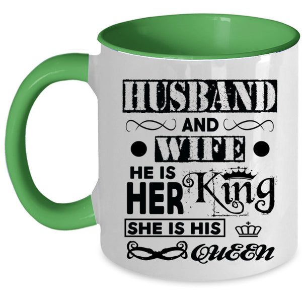 Cool Just Married Coffee Mug, Husband And Wife Accent Mug