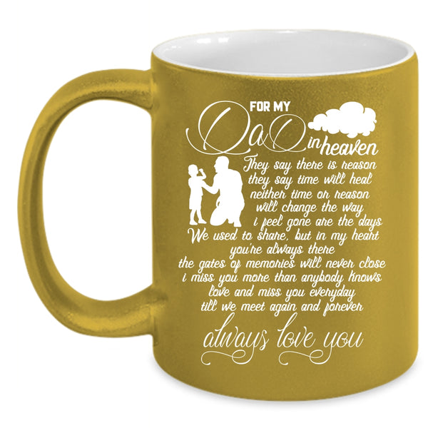 For My Dad In Heaven Coffee Mug, Cool Gift For My Children Coffee Cup