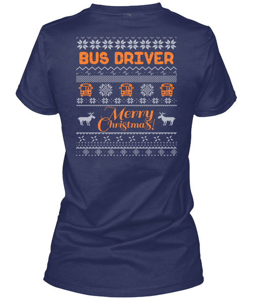 Bus Driver Merry Christmas T Shirt, Being A Driver T Shirt