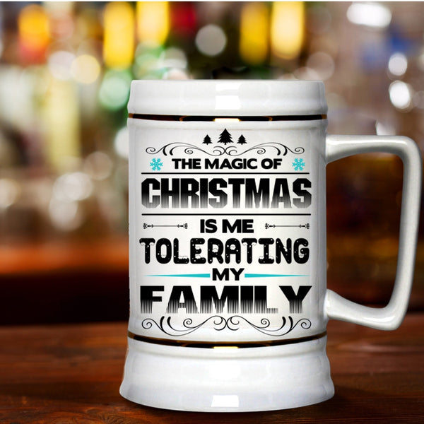 My Family Beer Stein 22oz, The Magic Of Christmas Beer Mug